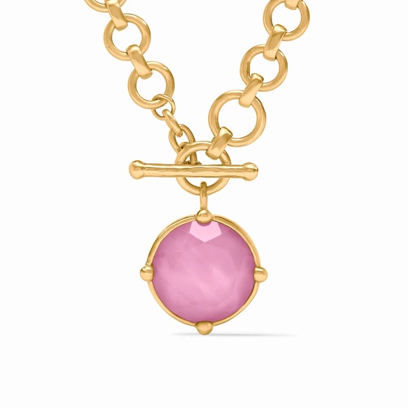 Julie Vos Jewelry - Gold and Pink Pendant Necklace ( Honeybee Demi)